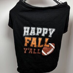Black 'Happy Fall Y'all' Graphic Tee for dogs